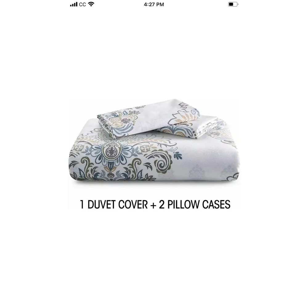 Jucfhy Duvet Cover QueenHotel Collections Super Soft Egyptian Cotton 3 Piece